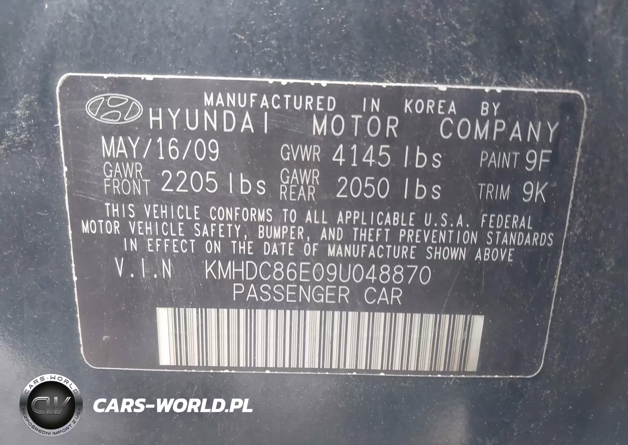 2009 Hyundai Elantra Touring VIN:KMHDC86E09U048870 - 9