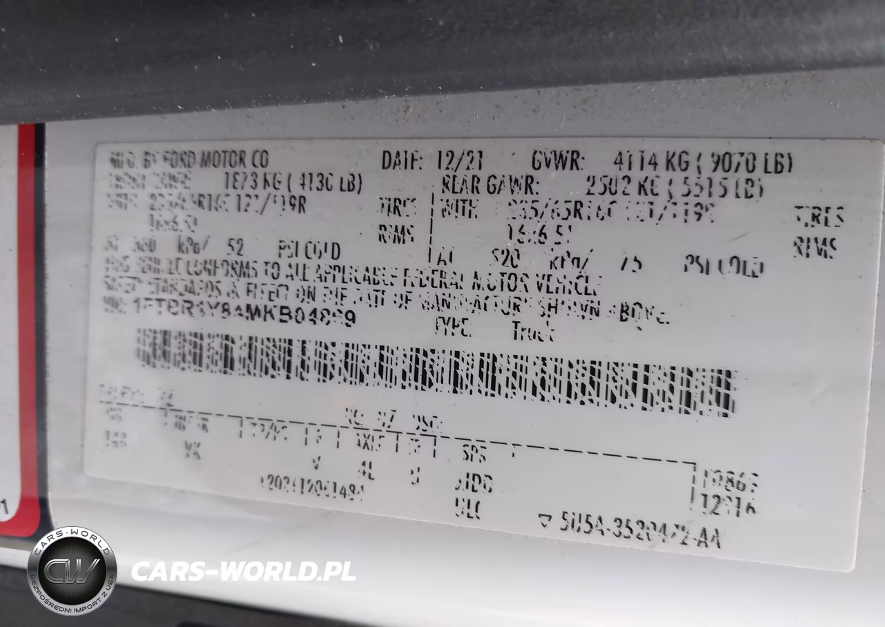 2021 Ford Transit-250 VIN:1FTBR1Y84MKB04869 - 12