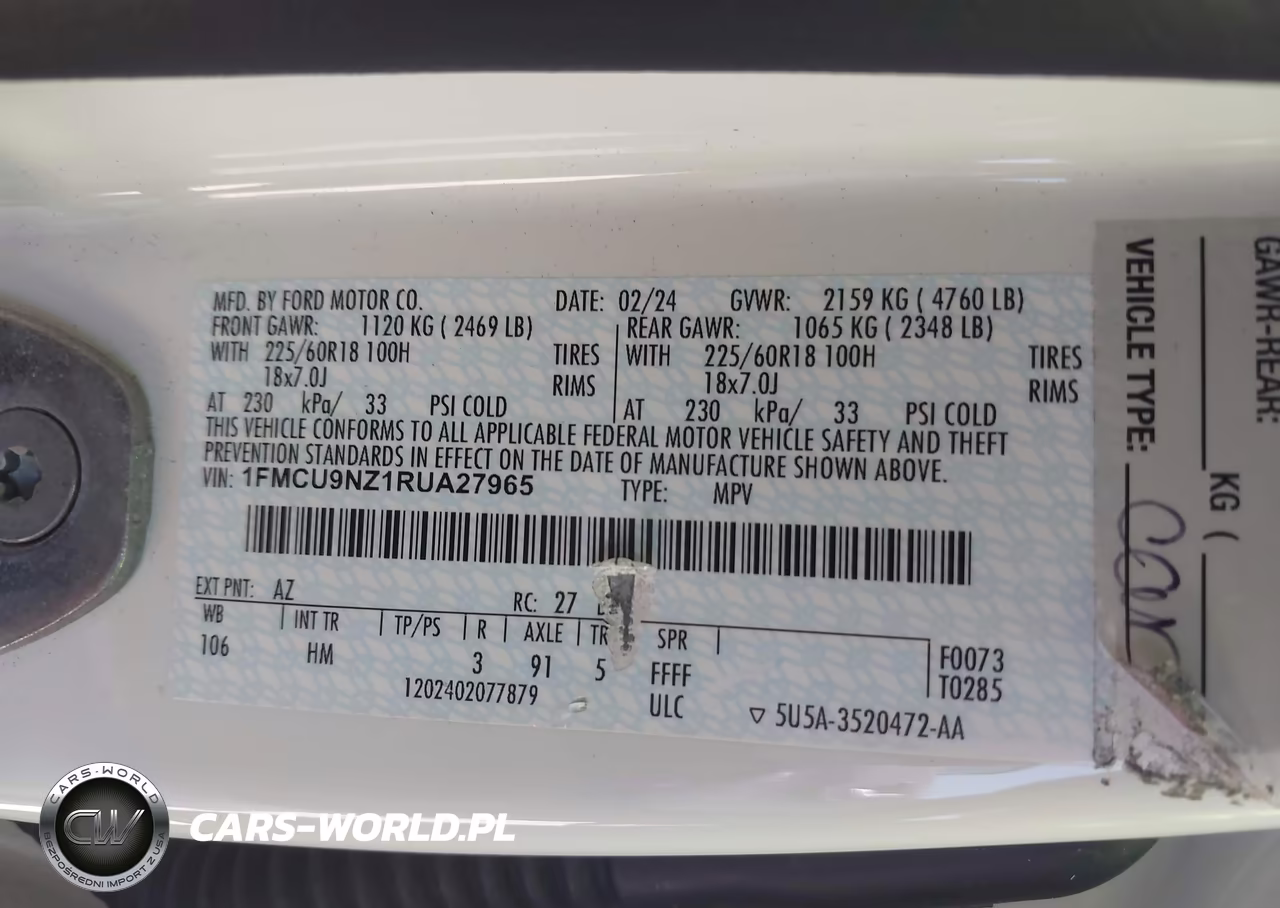 2024 Ford Escape St-Line Select VIN:1FMCU9NZ1RUA27965 - 8