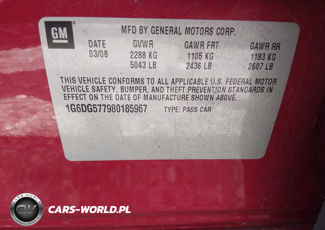 2008 Cadillac Cts Awd W-1Sa VIN:1G6DG577980185967 - 9