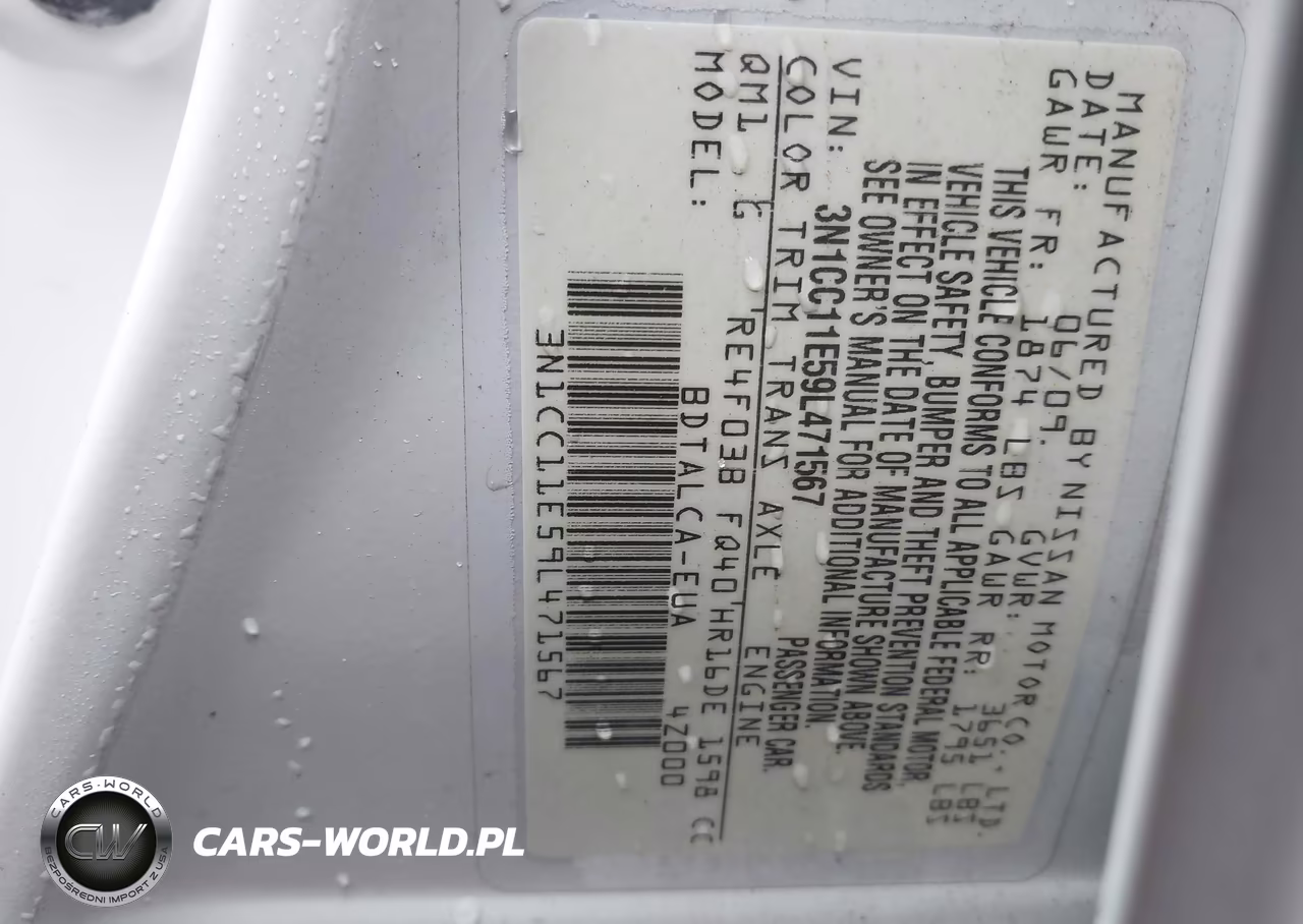 2009 Nissan Versa 1.6 VIN:3N1CC11E59L471567 - 9