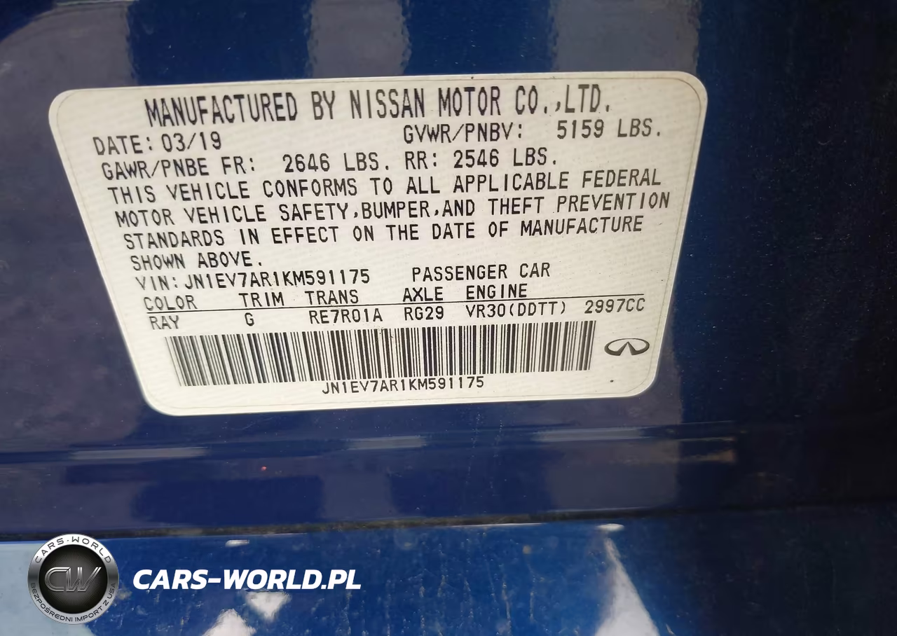 2019 Infiniti Q50 3.0T Signature Edition VIN:JN1EV7AR1KM591175 - 9