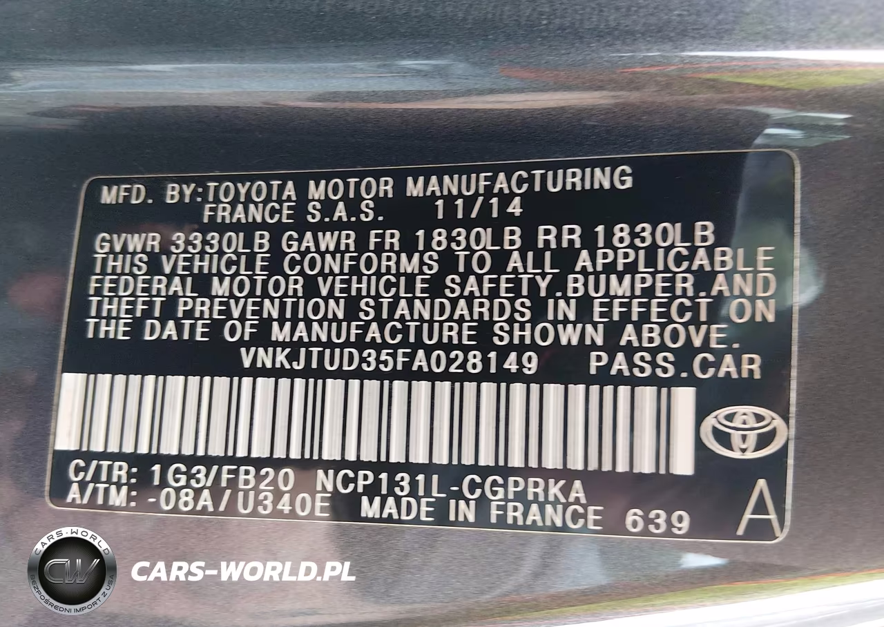 2015 Toyota Yaris Le VIN:VNKJTUD35FA028149 - 9