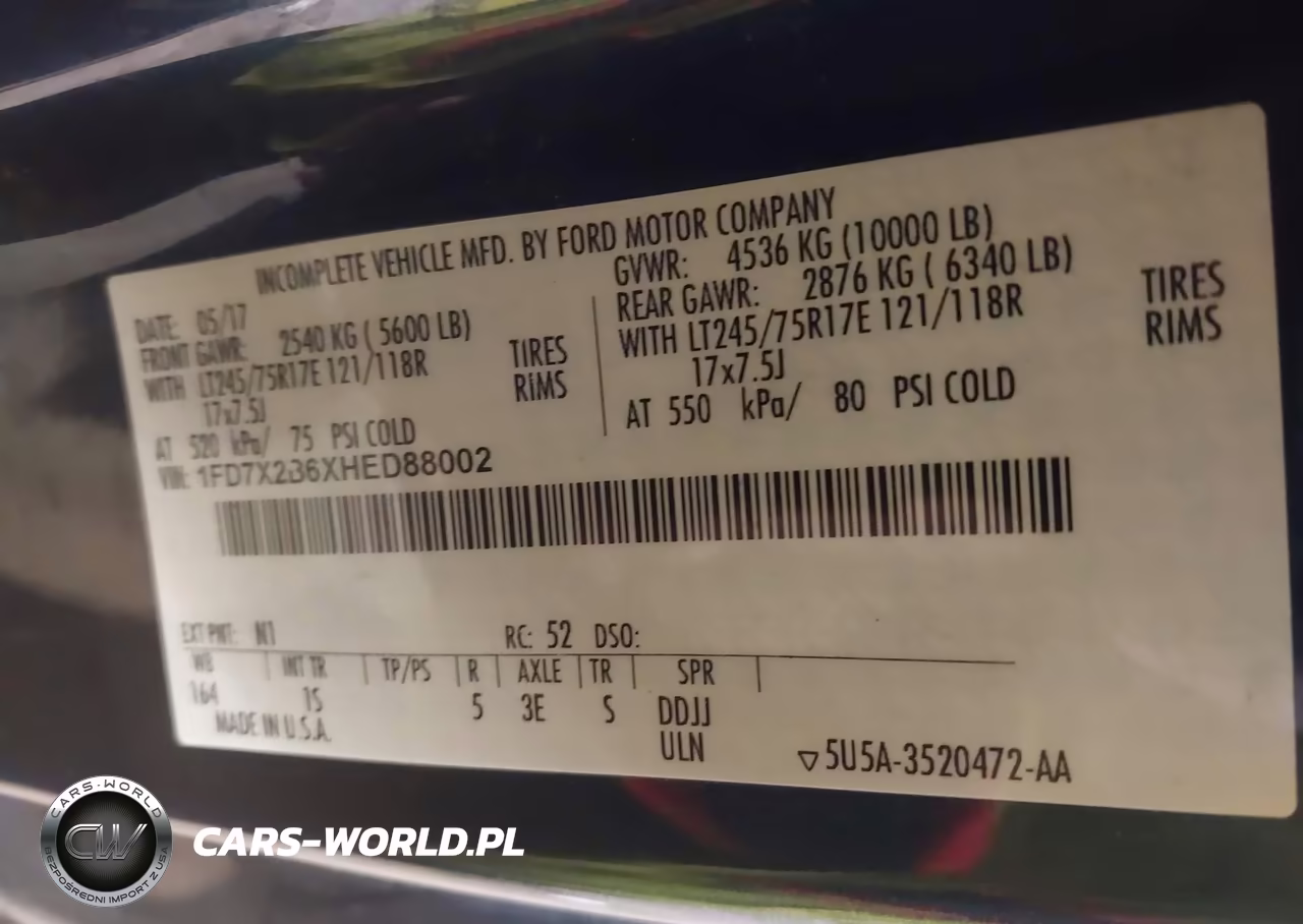 2017 Ford F-250 Xl VIN:1FD7X2B6XHED88002 - 9