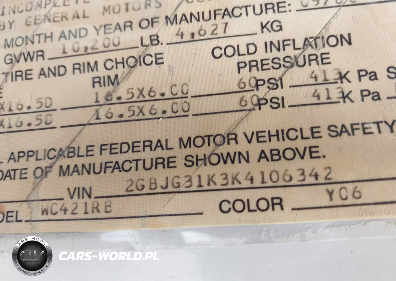 1989 Chevrolet G30 VIN:2GBJG31K3K4106342 - 16
