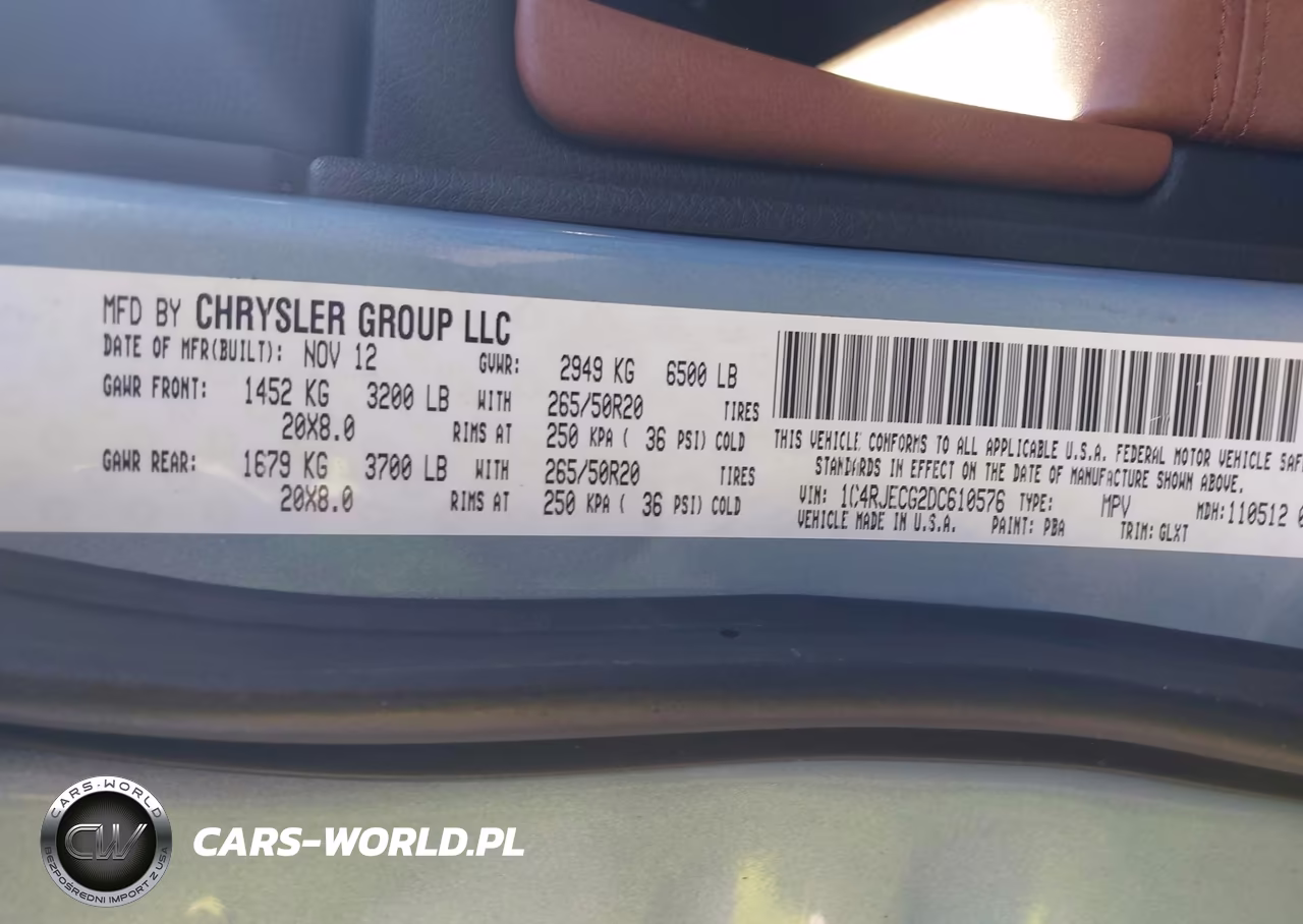 2013 Jeep Grand Cherokee Overland VIN:1C4RJECG2DC610576 - 9