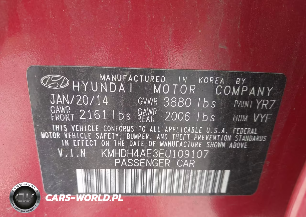 2014 Hyundai Elantra Se VIN:KMHDH4AE3EU109107 - 9