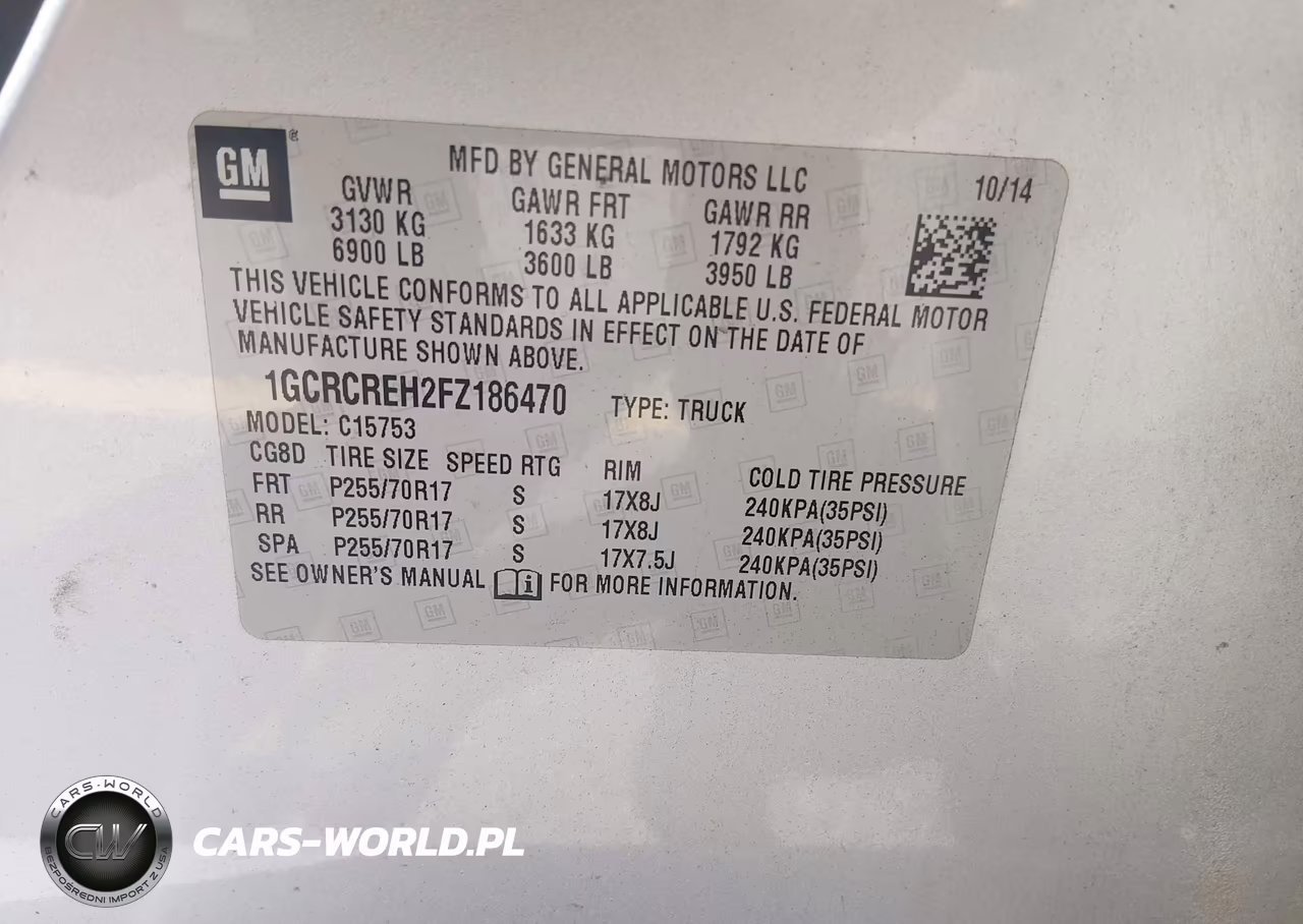 2015 Chevrolet Silverado 1500 Lt VIN:1GCRCREH2FZ186470 - 9