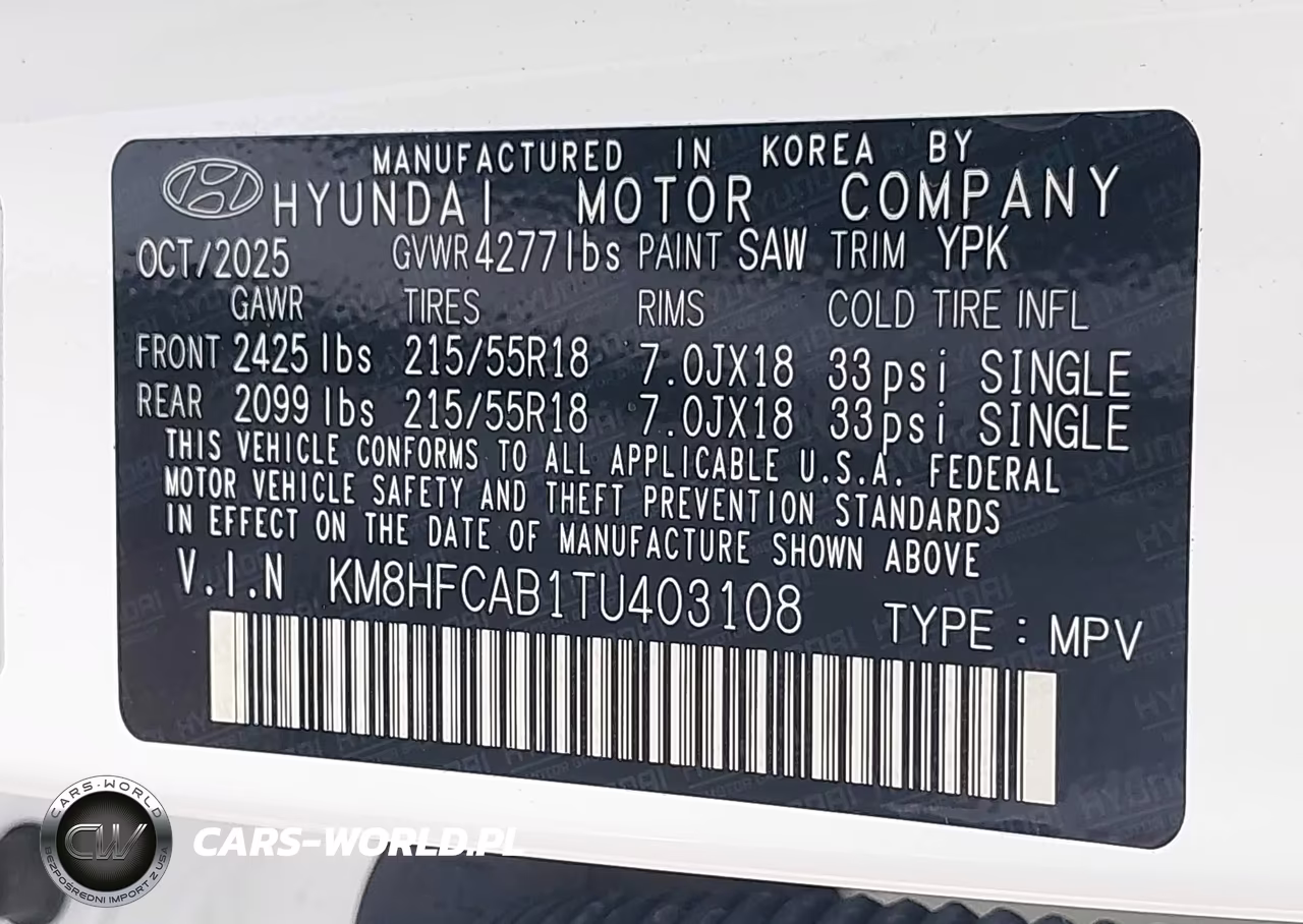 2026 Hyundai Kona Sel Sport VIN:KM8HFCAB1TU403108 - 9