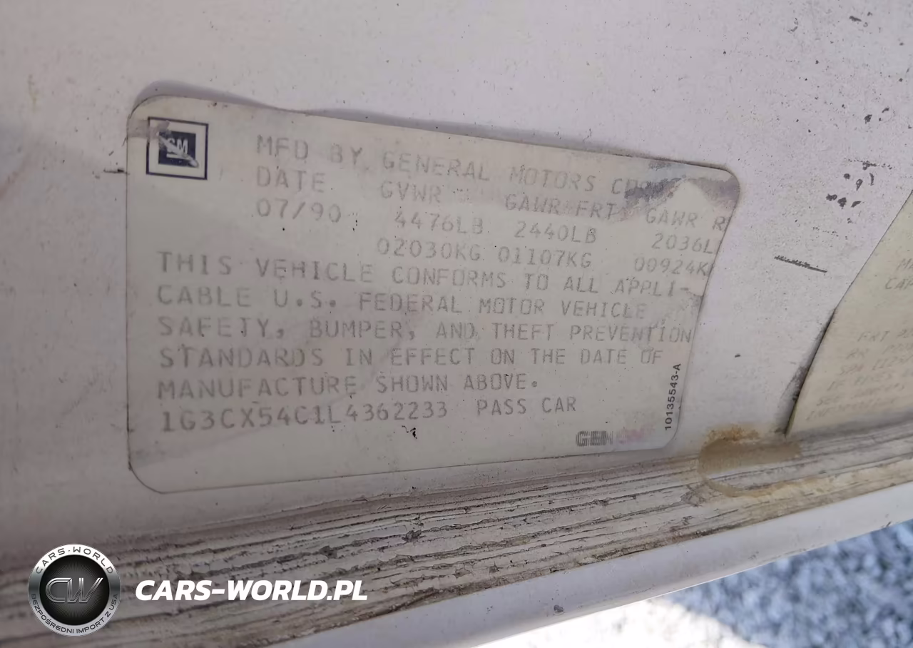 1990 Oldsmobile 98 Regency VIN:1G3CX54C1L4362233 - 9