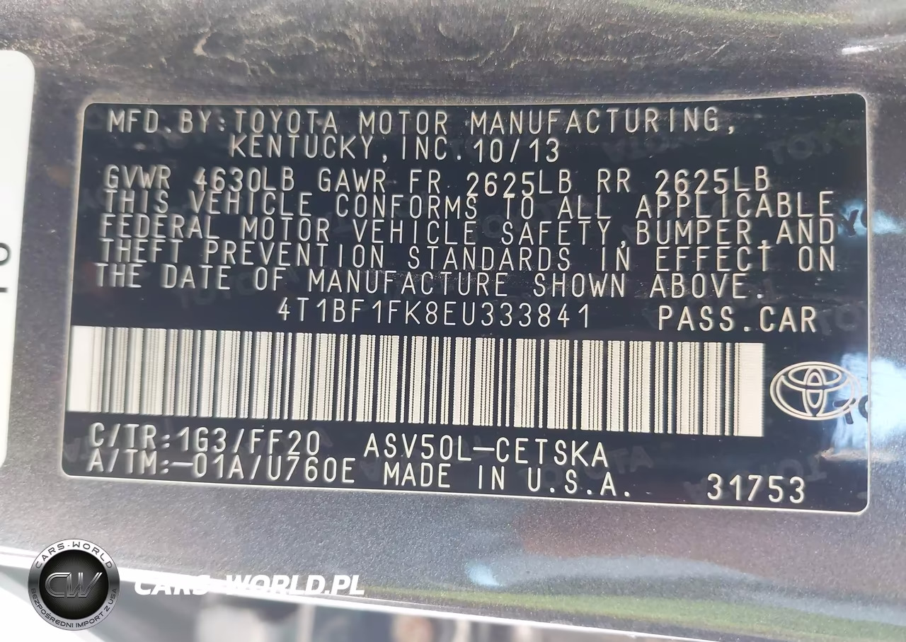 2014 Toyota Camry Se Sport VIN:4T1BF1FK8EU333841 - 9