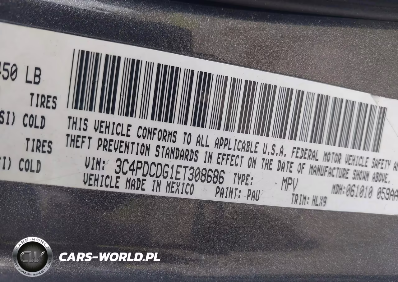 2014 Dodge Journey Limited VIN:3C4PDCDG1ET308686 - 9