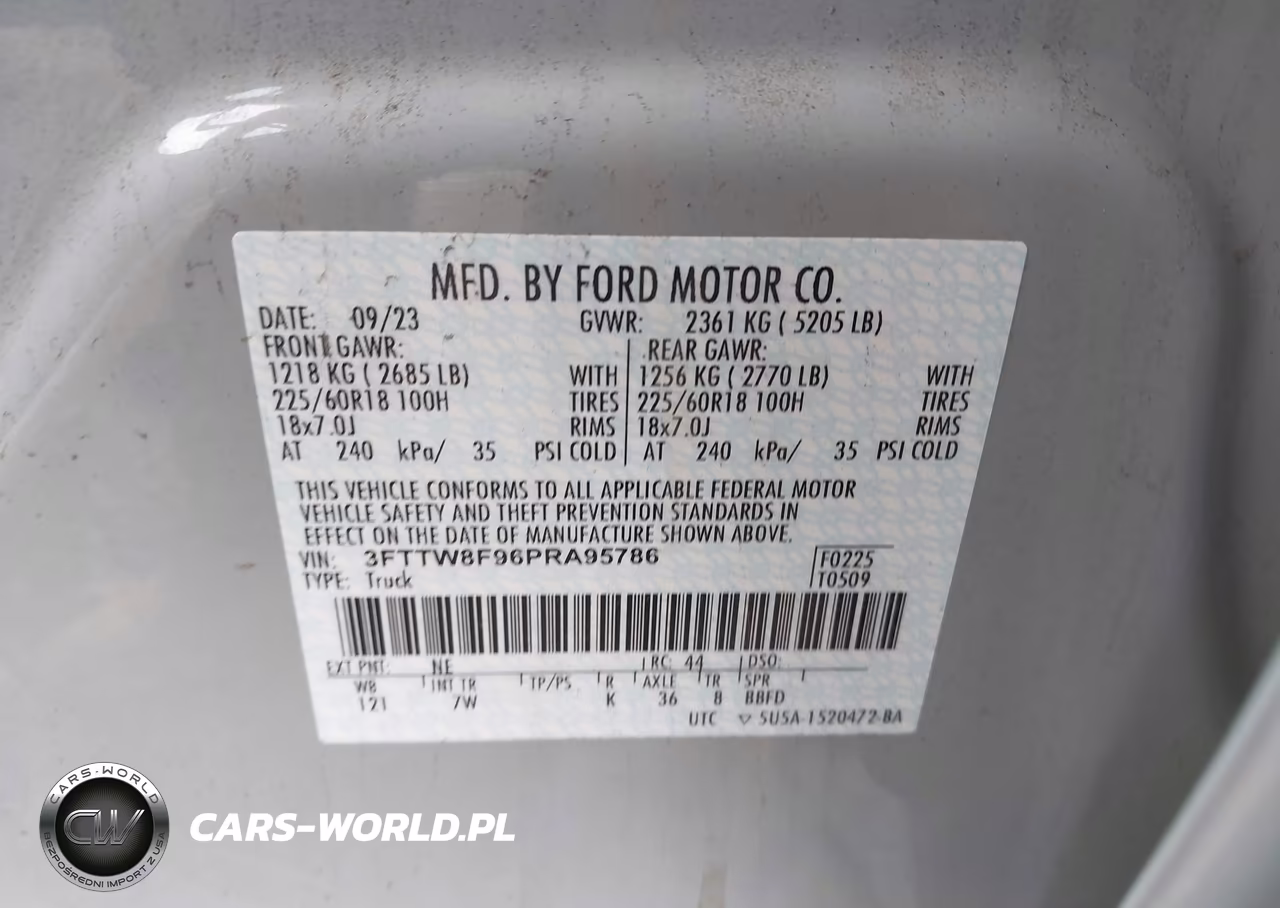 2023 Ford Maverick Xlt VIN:3FTTW8F96PRA95786 - 9