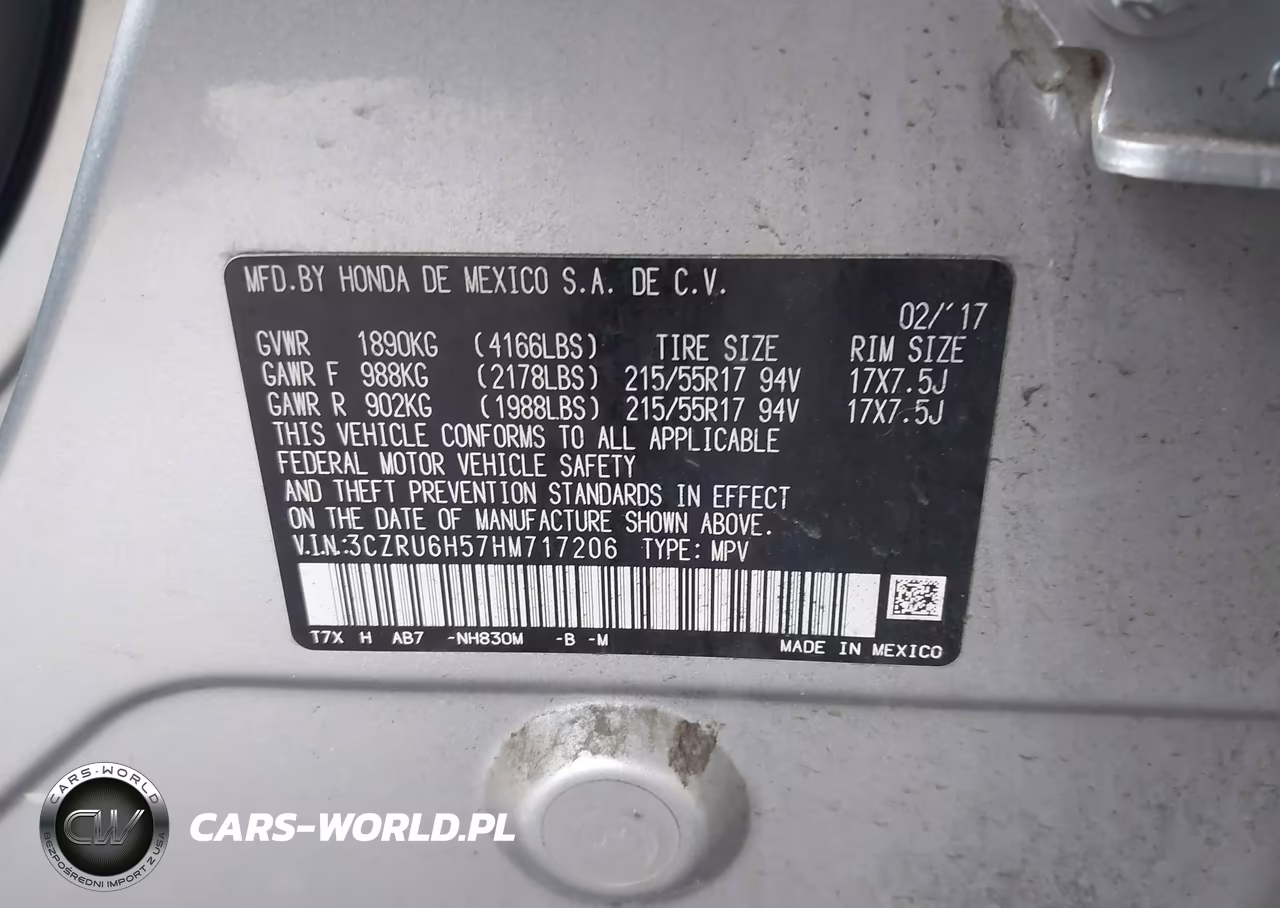 2017 Honda Hr-V Ex VIN:3CZRU6H57HM717206 - 9