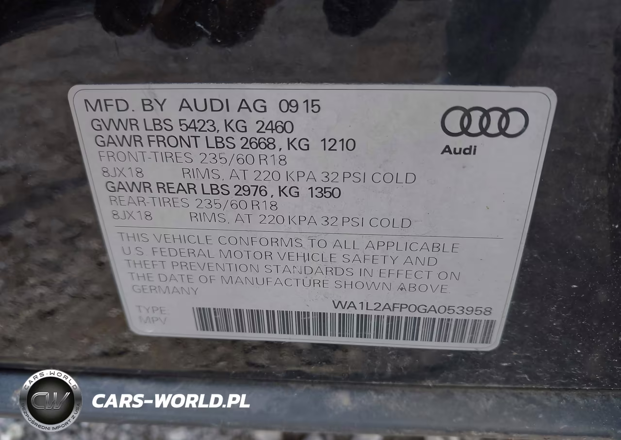 2016 Audi Q5 2.0T Premium VIN:WA1L2AFP0GA053958 - 9