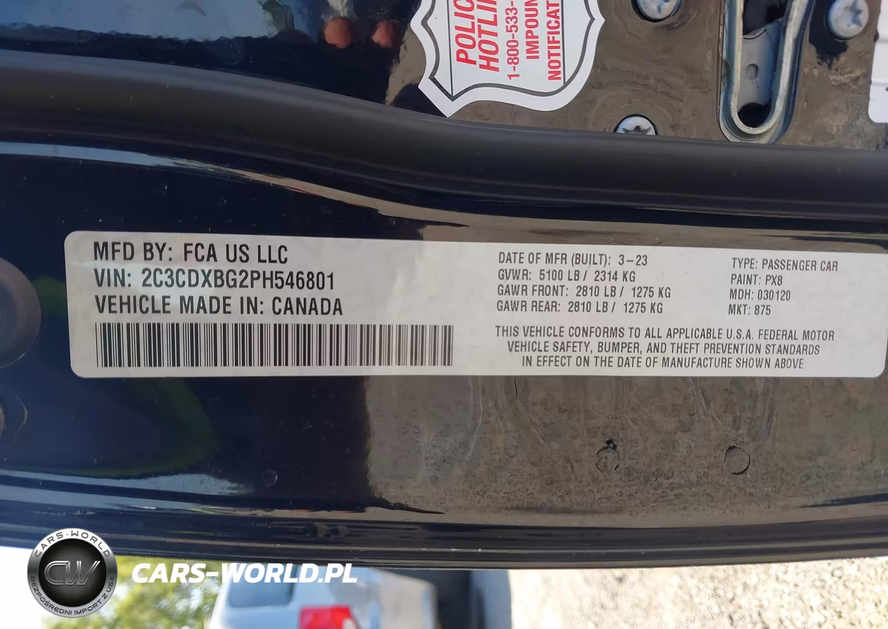 2023 Dodge Charger Sxt VIN:2C3CDXBG2PH546801 - 9