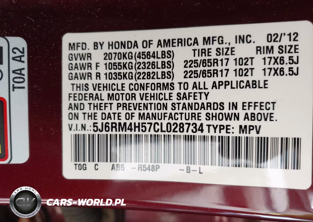 2012 Honda Cr-V Ex VIN:5J6RM4H57CL028734 - 9