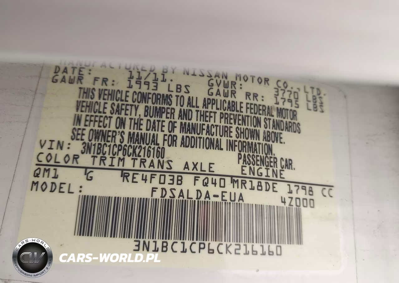 2012 Nissan Versa 1.8 S VIN:3N1BC1CP6CK216160 - 9