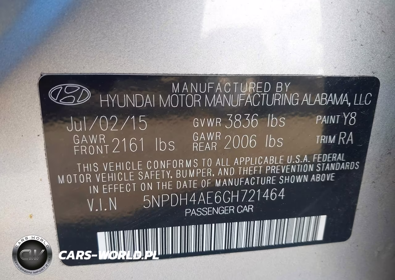 2016 Hyundai Elantra Se VIN:5NPDH4AE6GH721464 - 9