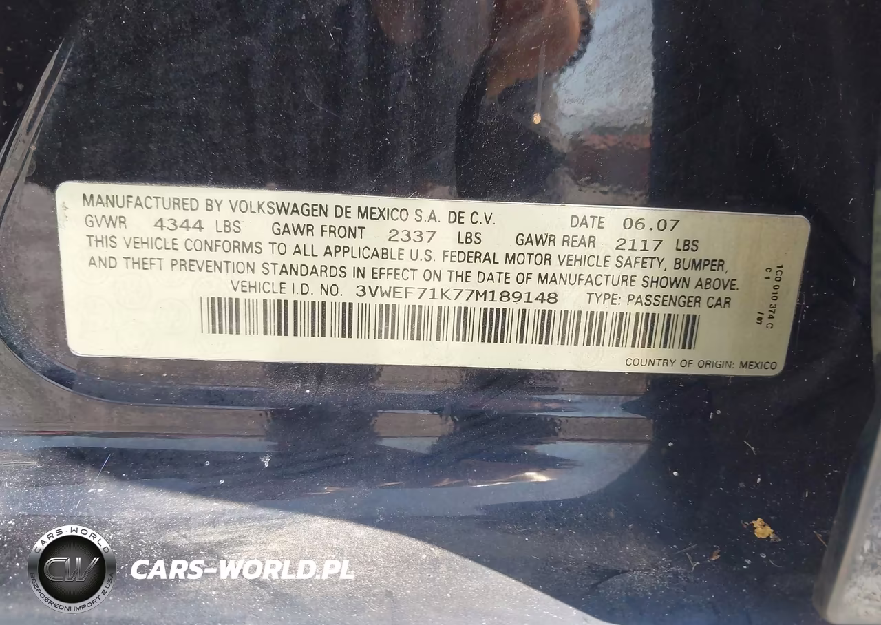 2007 Volkswagen Jetta Wolfsburg Edition VIN:3VWEF71K77M189148 - 9