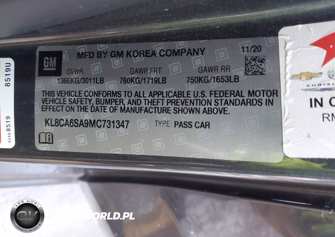 2021 Chevrolet Spark Fwd Ls Manual VIN:KL8CA6SA9MC731347 - 9