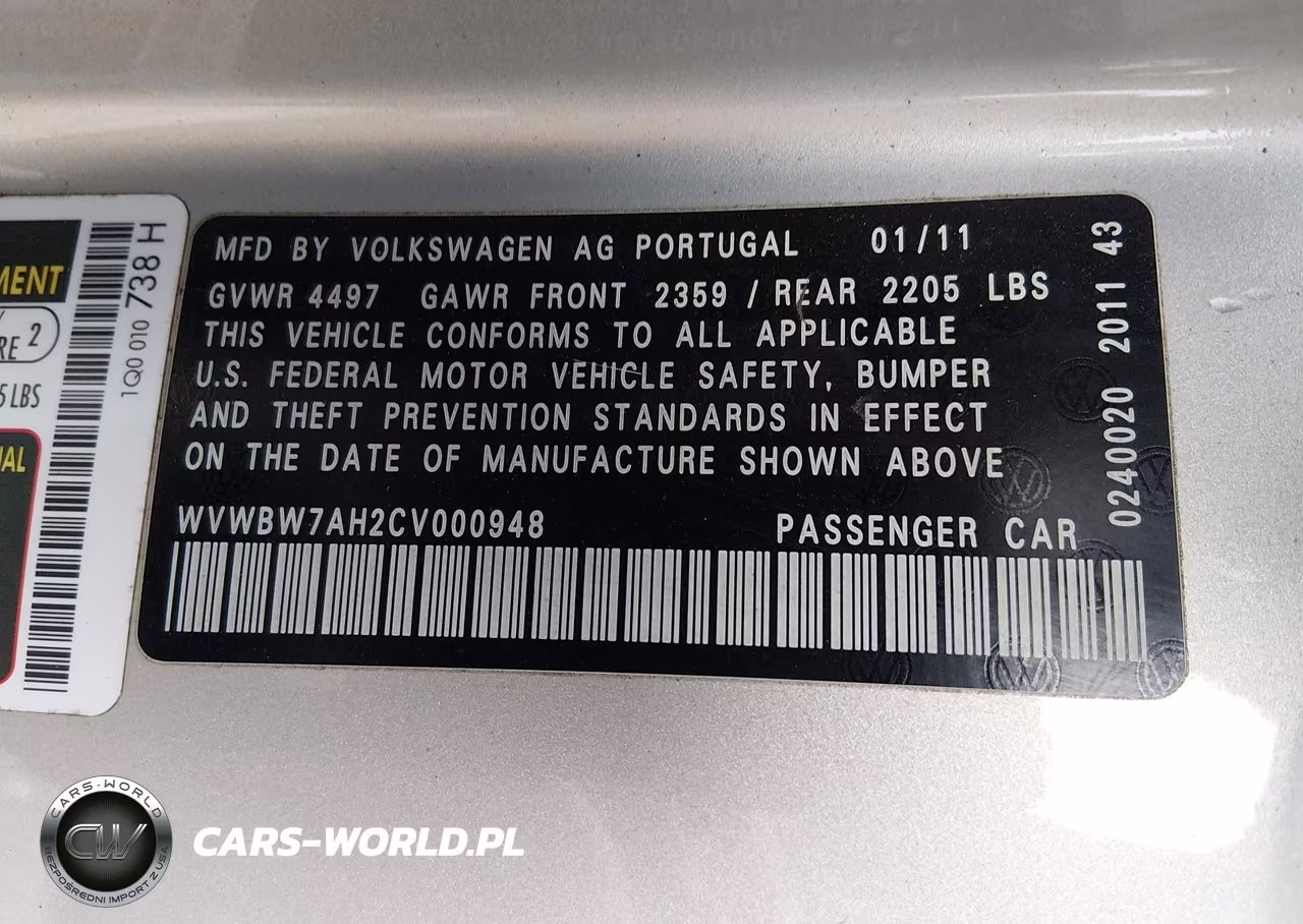 2012 Volkswagen Eos Komfort VIN:WVWBW7AH2CV000948 - 9