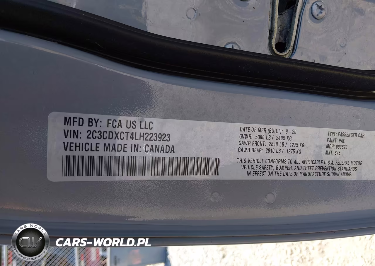 2020 Dodge Charger R-T Rwd VIN:2C3CDXCT4LH223923 - 9