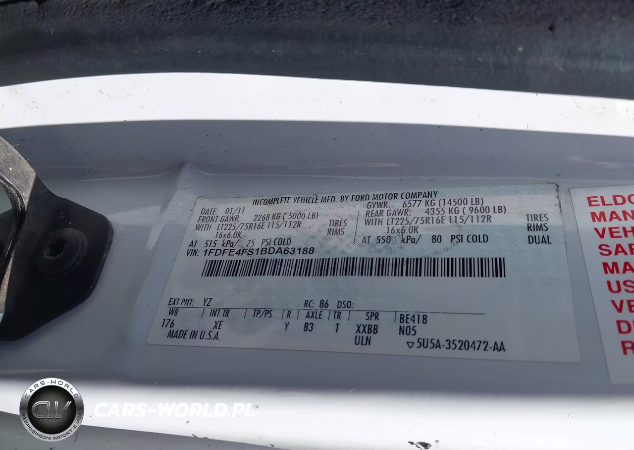 2011 Ford E-450 Cutaway VIN:1FDFE4FS1BDA63188 - 7
