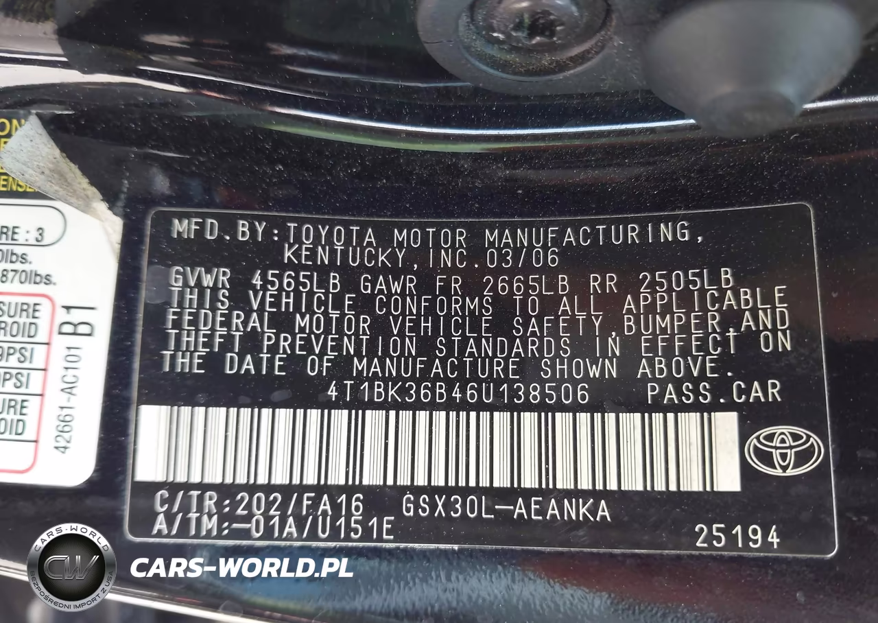 2006 Toyota Avalon Xl VIN:4T1BK36B46U138506 - 9