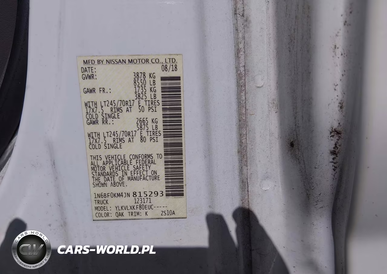 2018 Nissan Nv Cargo Nv1500 Sv V6 VIN:1N6BF0KM4JN815293 - 9