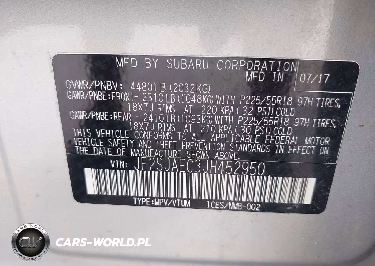 2018 Subaru Forester 2.5I Premium VIN:JF2SJAEC3JH452950 - 9