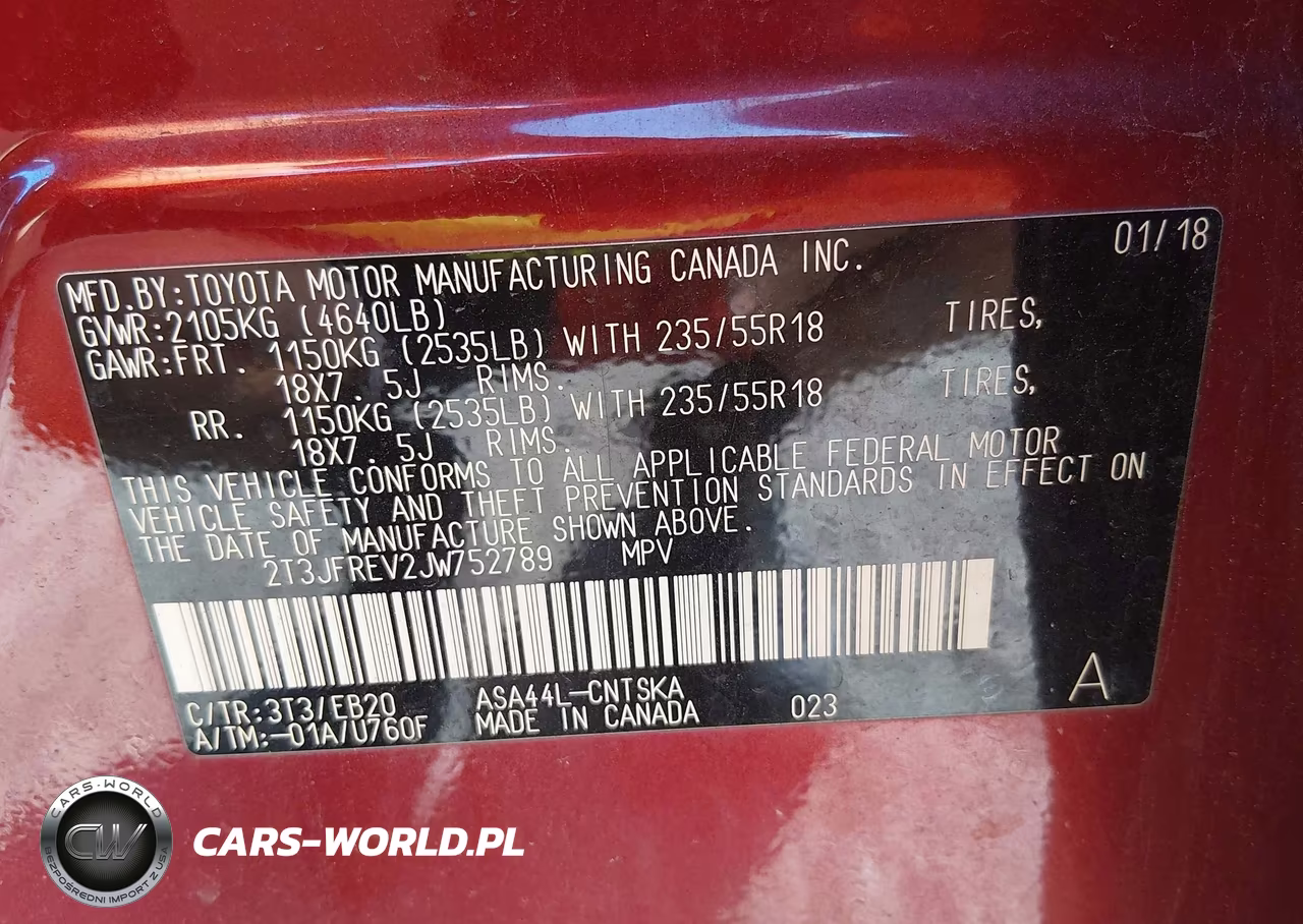 2018 Toyota Rav4 Se VIN:2T3JFREV2JW752789 - 9