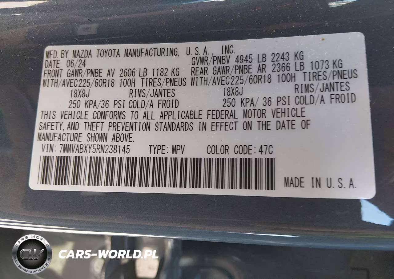 2024 Mazda Cx-50 2.5 Turbo Meridian Edition VIN:7MMVABXY5RN238145 - 9