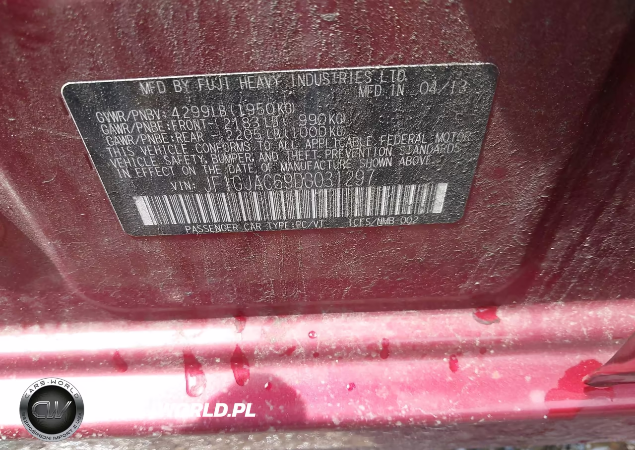 2013 Subaru Impreza 2.0I Premium VIN:JF1GJAC69DG031297 - 9