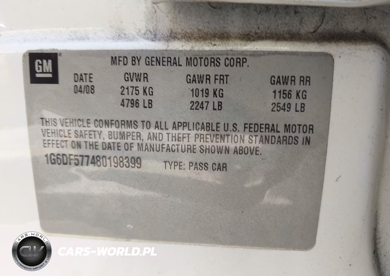 2008 Cadillac Cts Rwd W-1Sa VIN:1G6DF577480198399 - 9