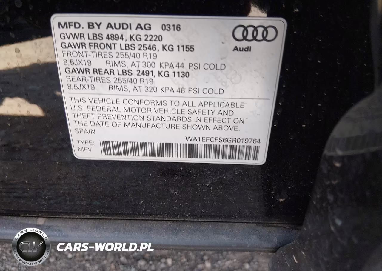 2016 Audi Q3 2.0T Premium Plus VIN:WA1EFCFS6GR019764 - 9
