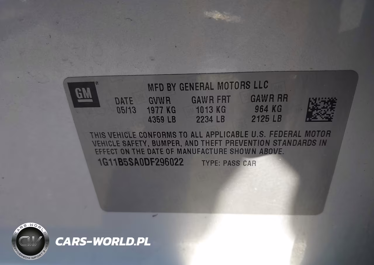 2013 Chevrolet Malibu 1Ls VIN:1G11B5SA0DF296022 - 9