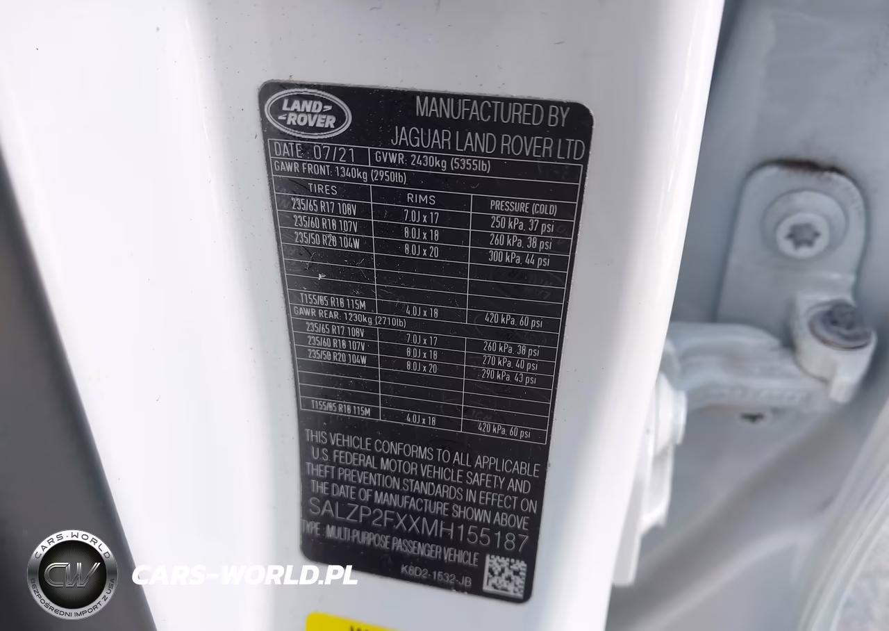 2021 Land Rover Range Rover Evoque Se VIN:SALZP2FXXMH155187 - 9