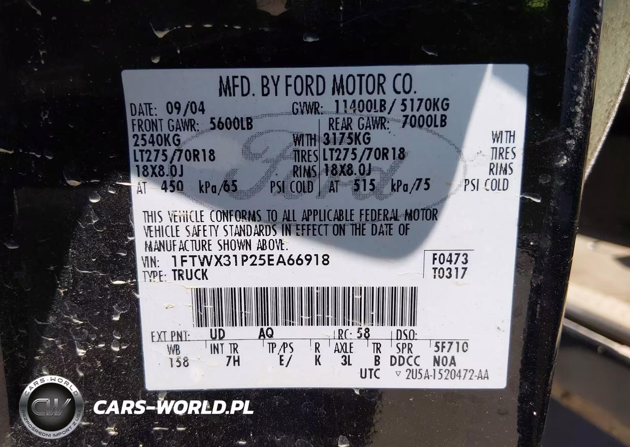 2005 Ford F-350 Lariat-Xl-Xlt VIN:1FTWX31P25EA66918 - 9
