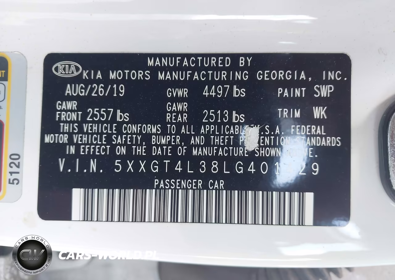 2020 Kia Optima Lx VIN:5XXGT4L38LG401429 - 9