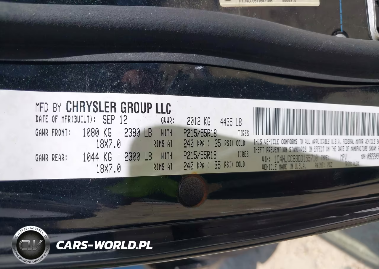 2013 Jeep Compass Limited VIN:1C4NJCCB3DD155710 - 9