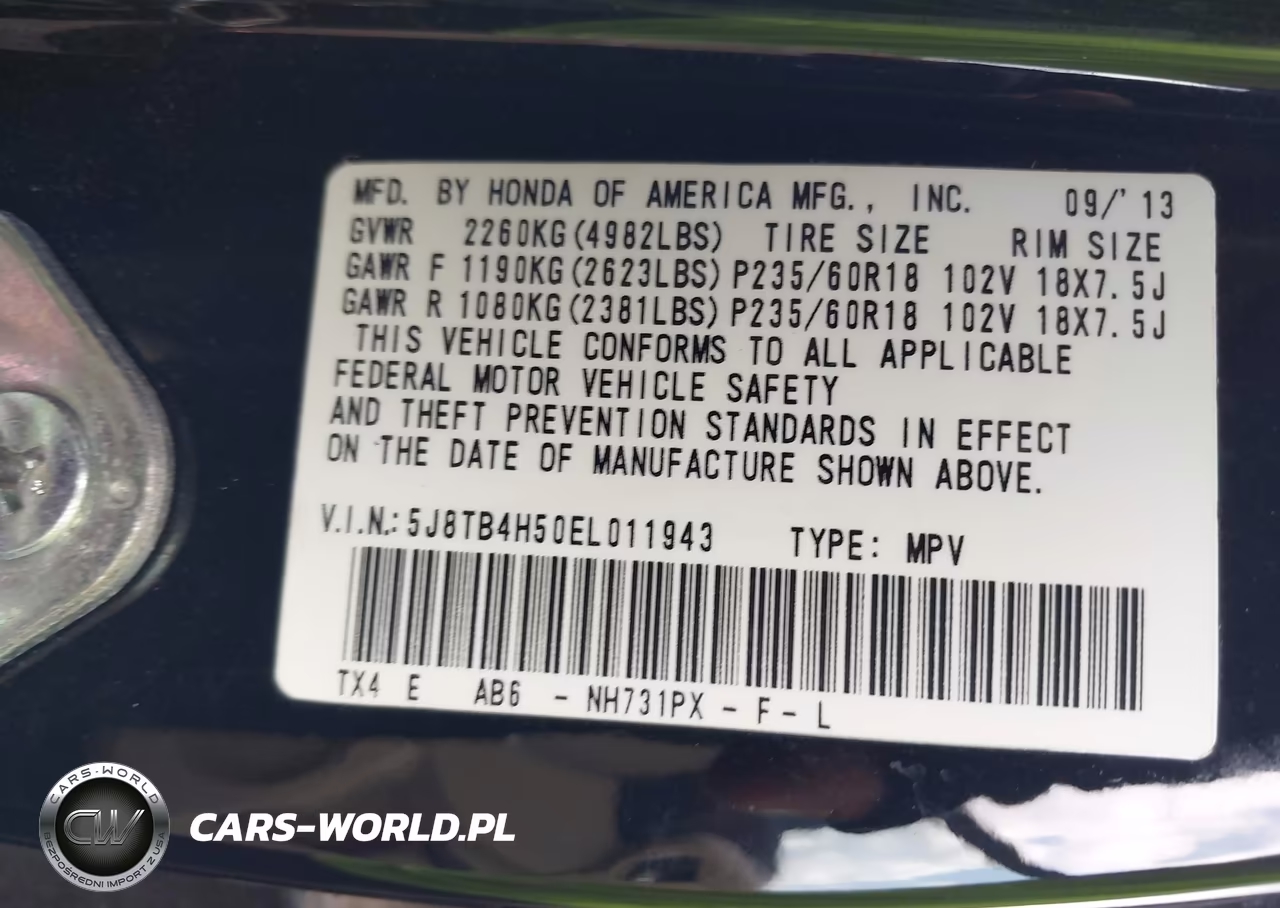 2014 Acura Rdx VIN:5J8TB4H50EL011943 - 9