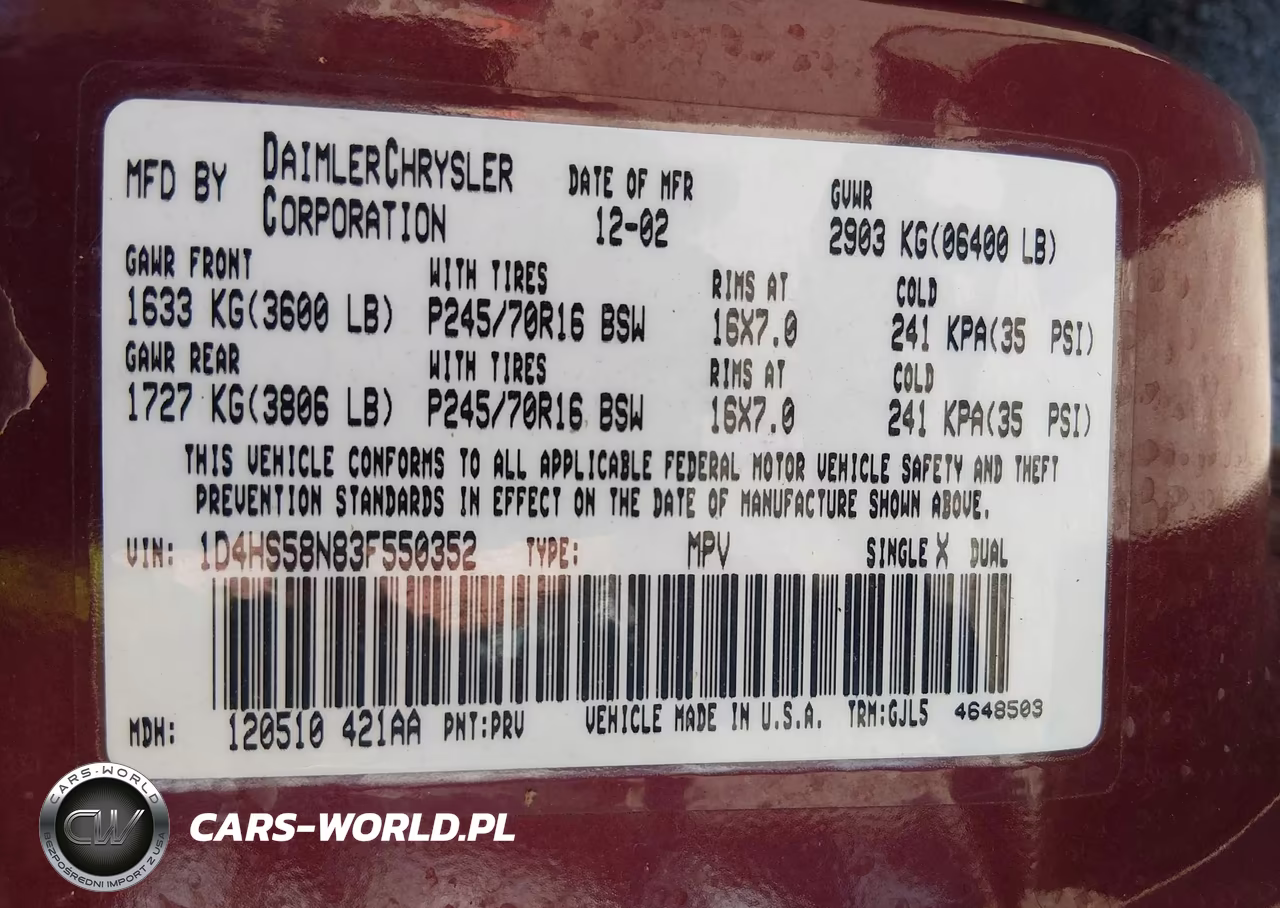 2003 Dodge Durango Slt Plus VIN:1D4HS58N83F550352 - 9