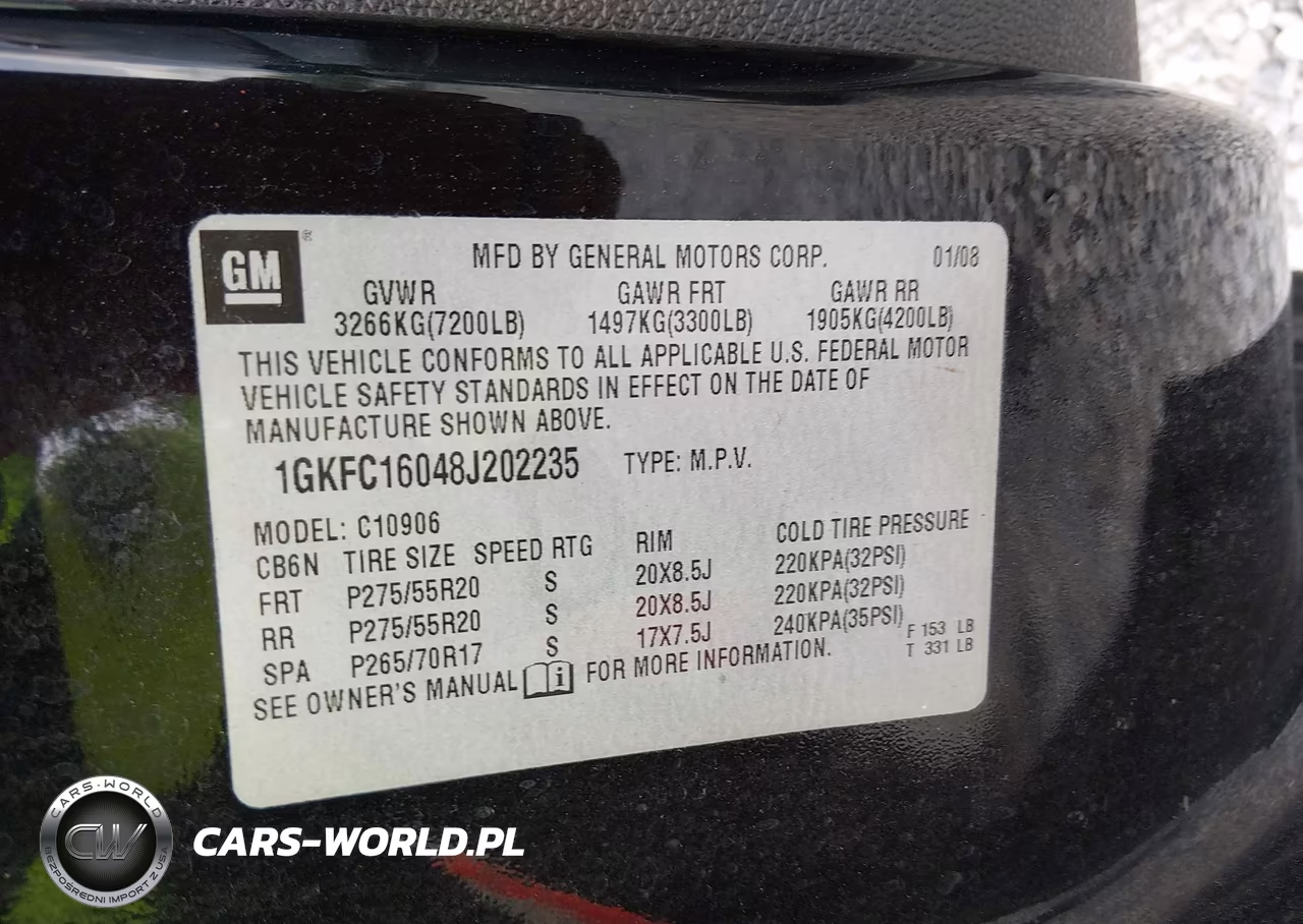 2008 GMC Yukon Xl 1500 Slt VIN:1GKFC16048J202235 - 9