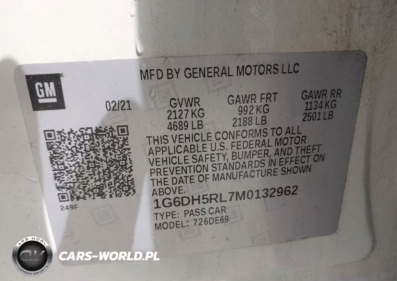 2021 Cadillac Ct4 V-Series VIN:1G6DH5RL7M0132962 - 9