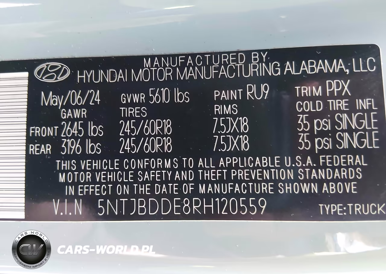 2024 Hyundai Santa Cruz Sel VIN:5NTJBDDE8RH120559 - 9