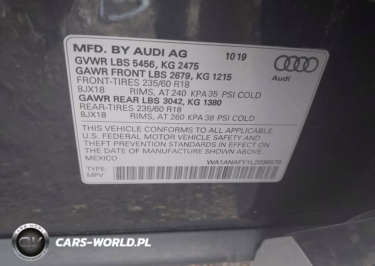 2020 Audi Q5 Premium 45 Tfsi Quattro S Tronic VIN:WA1ANAFY1L2036579 - 9