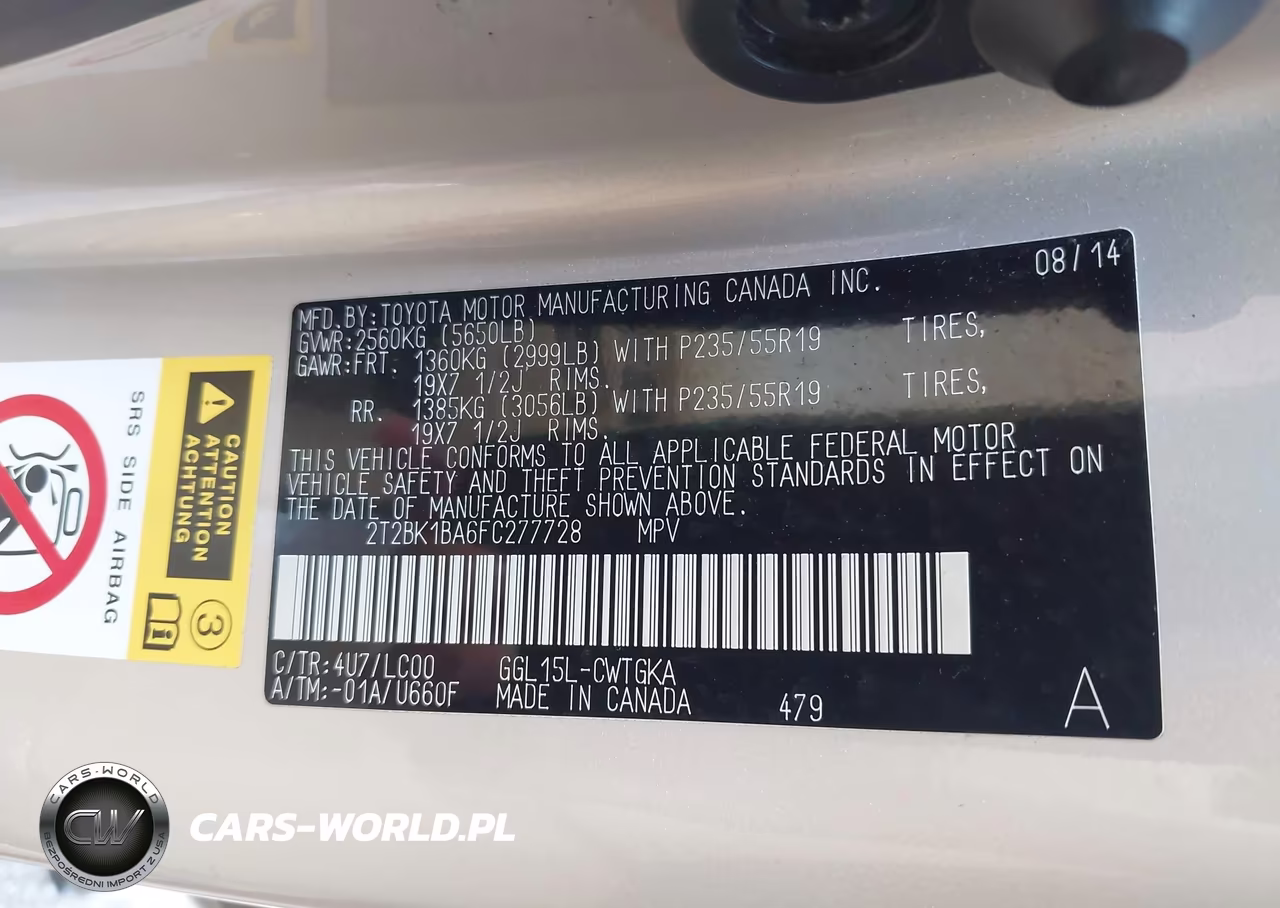 2015 Lexus Rx 350 VIN:2T2BK1BA6FC277728 - 9