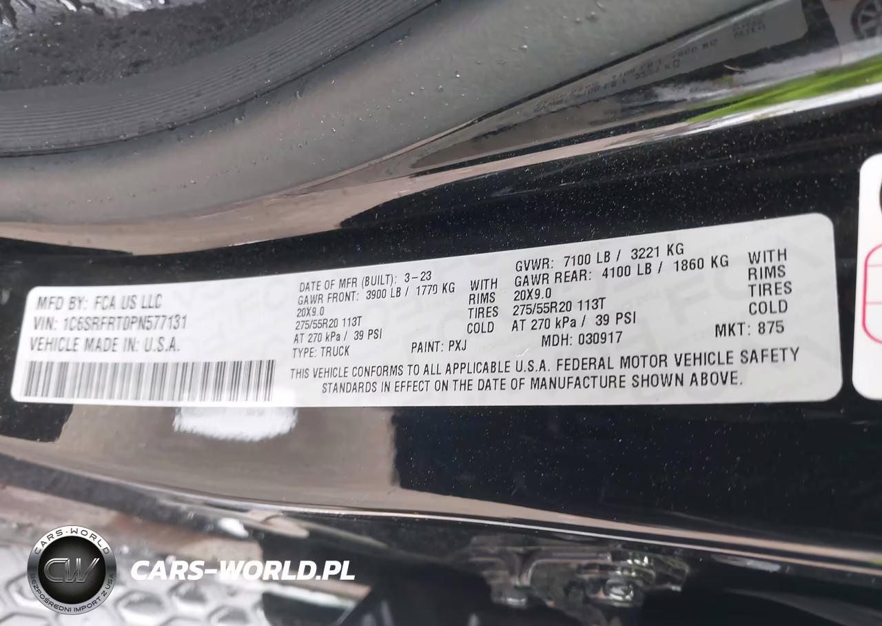 2023 Ram 1500 Laramie 4X4 6'4 Box VIN:1C6SRFRT0PN577131 - 9