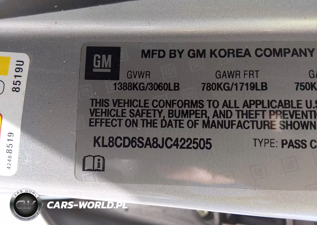 2018 Chevrolet Spark 1Lt Cvt VIN:KL8CD6SA8JC422505 - 9